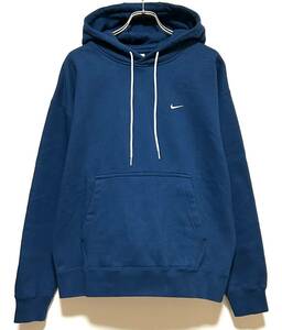 【美品】NIKE NSW SOLO SWSH HW BB HOODIE（L）青 ナイキ スウェット パーカー プルオーバー ヘビーウェイト フリース フーディー 裏起毛