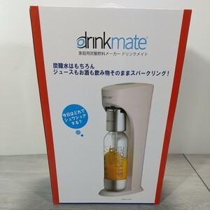 y103115t 美品 drink mateドリンクメイトDRMCOS10WH 家庭用 炭酸水 炭酸飲料 メーカー ホワイト 
