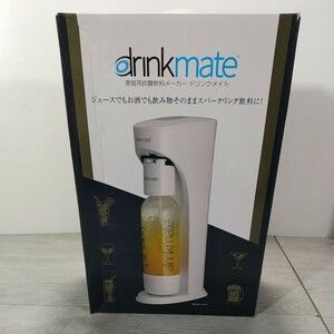 y103116t 美品 drink mateドリンクメイトDRM1001 家庭用 炭酸水 炭酸飲料 メーカー ホワイト 