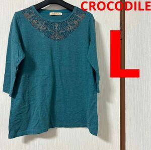 CROCODILE クロコダイル　ヤマトインターナショナルカットソー　Tシャツ　 綿100％ L