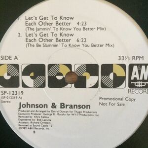 12’ Johnson & Branson-Let’s Get To Know Each Other Better