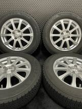 185/65R15 BRIDGESTONE/VRX2 19年製 ZELERNA 15インチ 5.5J＋42 100 4H スタッドレス 4本 ブリヂストン ノート デミオ (1-B555)_画像1