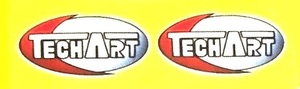  limited amount sale goods PORSCHE TECHART Mini Logo 2 point sticker 