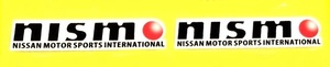 数量限定セール品　 NISMO　NISSAN MOTOR SPORTS INTERNATIONAL　白系 大ロゴ　 ２セットステッカー