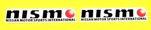 数量限定セール品　 NISMO　NISSAN MOTOR SPORTS INTERNATIONAL　白系 ロゴ　 ２セットステッカー