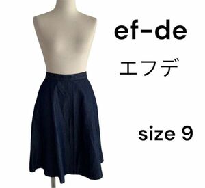 ef-de エフデ　デニムスカート　size 9 春スカート　フレアスカート