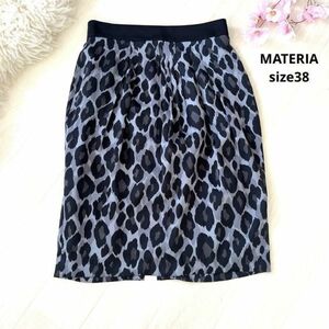 MATERIA マテリア　ヒョウ柄スカート　日本製　size 38