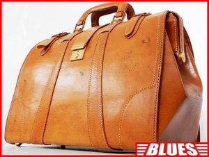  prompt decision *Bruno Conti* leather antique manner dokta- bag blue no Conte . tea real leather interior original leather trunk travel travel dulles light weight 