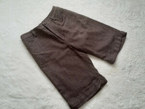  free postage *MB mint breeze* wool .* race pocket * culotte pants * shorts *MIX Brown *L