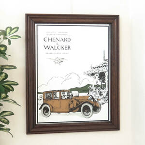 チェナード＆ウォーカー(CHENARD & WALCKER)フランスのクラシックカー/ビンテージパブミラー/壁掛け鏡/店舗什器/インテリア雑貨/A-4508-13