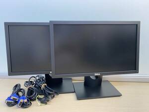 【中古・2台SET】DELL デル 18.5インチワイド 液晶モニター ディスプレイ E1916H パソコンモニター PC用 黒 ブラック　23106