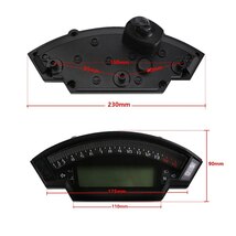 【最終値下げ】LCD デジタル スピードメーター 14000rpm 6ギア バイクパーツ 199/h 走行距離計 ユニバーサル カスタム シリンダー 142_画像4