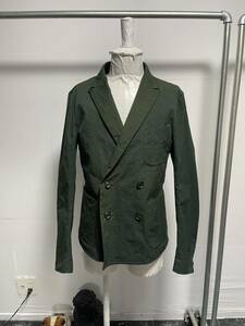 kolor color hard nylon canvas double tailored jacket size 2