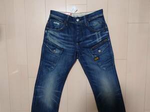 【新品放出】G-STAR RAW♪NAVY ATTACC STRAIGHT♪LEZID DENIM♪MEDIUM AGED♪ジースター♪絶版品♪W29 L32♪50747 4672 071