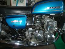 ★SUZUKI GT750 B5 逆車 輸出カラー ブルー ノンレス 検付き 程度上！Z1Z2SSGTCBFXTXBEETVMkizimacafe70sコミネフタバ城東東京鉄管★_画像2