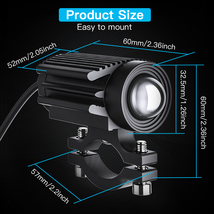 バイク フォグランプ オートバイ補助ライト スポットライト 12V 汎用車外灯 高輝度 建築照明器具 漁業作業 夜釣り 農業機械 除雪車のライト_画像3