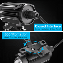 バイク フォグランプ オートバイ補助ライト スポットライト 12V 汎用車外灯 高輝度 建築照明器具 漁業作業 夜釣り 農業機械 除雪車のライト_画像8