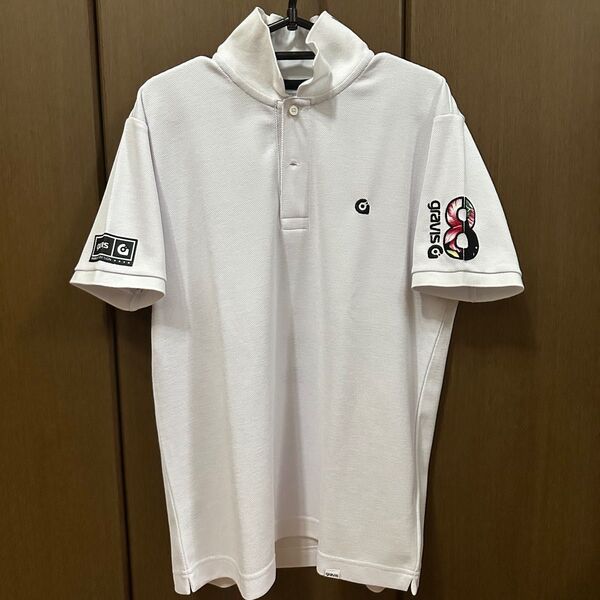 gravis グラビス グラヴィス FLOWER LOGO POLO SHIRT ポロシャツ white 白