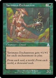 UDS ヤヴィマヤの女魔術師/Yavimaya Enchantress 英語版 1枚