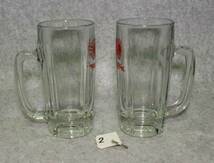 [i109]アサヒビール　グラス　2個　その2 ASAHI BEER ビアジョッキ　レトロ 　16.5cm_画像2