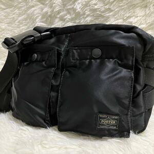 美品 PORTER ポーター タンカー ショルダー ポーチ ウエストポーチ ボディバッグ 肩掛け クロスボディ 斜めがけ メンズ レディース 