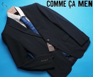 新品定価5万円 COMME CA MEN コムサメン 秋冬 小紋ドビー ポリストレッチジャケットSS紺(09) 04GW08