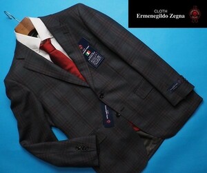 新品12.9万円 大手百貨店扱い 秋冬『Ermenegildo Zegna ゼニア Heritage 伊製生地』ウール100% ジャケットAB7灰茶(C) 3050880