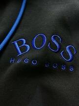 秋冬春44,000円新品HUGO BOSSボス★用途を選ばない多目的アスレジャー黒ジップアップフーディ【欧米L＝日本XL】_画像8