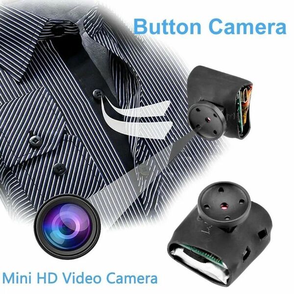 1080p HDボタンミニカメラ,写真,オーディオループ,屋外録画,マイクロカムコーダー、8Gメモリーカード付