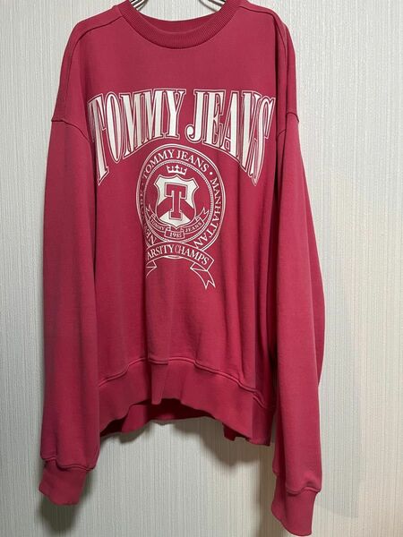 tommy jeans カレッジプリントスウェット　XL size