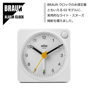 BRAUN ブラウン ALARM CLOCK アラームクロック BC02XW 置き時計 ホワイト ★新品 送料無料