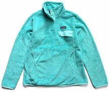 ★patagoniaパタゴニア RE-TOOLリツール POLARTEC フリース スナップT アクアブルー M★アウトドア キャンプ プルオーバー_画像1