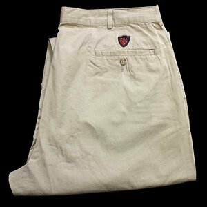 ★90s USA製 ポロ ラルフローレン GOLF PANT ツータック コットンポプリン パンツ カーキ w38 L32★197 オールド チノパン ビッグサイズ