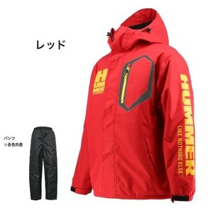  Bick Inaba special price *HUMMER HM-3600[ red *M size * top and bottom set ] waterproof protection against cold rainwear . prompt decision 4980 jpy 