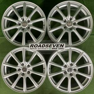 ★BRIDGESTONE ECO FORME エコフォルム 18インチ 5穴/5H★18×7.5J+42 PCD114.3 ハブ径:約73mm 4本Set 中古アルミホイール★送料無料