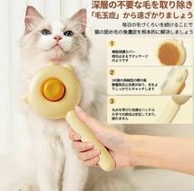 ペットコーム　毛取　ブラシ　猫　犬　ワンタッチ　人気　話題 ペット用ヘアコーム　水でお手入れ　プッシュ　マッサージ_画像5