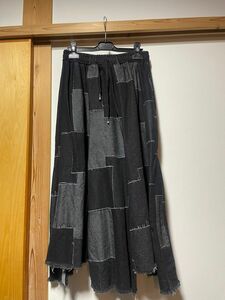 （美品）ロングスカート ギャザースカート　デニムスカート　M〜Lサイズ