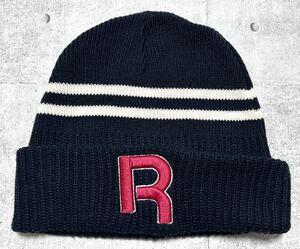 リーボック R 刺繍 ビッグロゴ デカロゴ ニット帽 ニットキャップ ビーニー　　ワッチ Reebok ライン ユニセックス 男女兼用 早2892