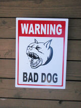 新品36【バカ犬に注意】US・DOG犬WARNINGサイン/所さんの世田谷ベース&DAYTONA/米軍基地US・WARNING警告サイン/ガレージアイテム・アメリカ_画像2