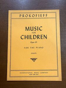 USA製 Music for Children Opus65 For the Piano philipp ピアノ 楽譜 練習 20ページ ビンテージ 古書