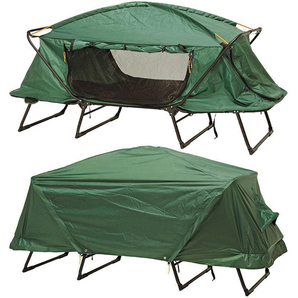 アウトレット オフフィールドテント 1-2人用 自立式テント コットテント テント付きベッド ウレタンマット入 耐水圧3000mm ソロキャンプの画像7