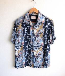  Hollywood Ranch Market la muchacha dragon . peace pattern Hawaiian shirt / is lilac nLAMUCHACHA Tiger Dragon aloha shirt 