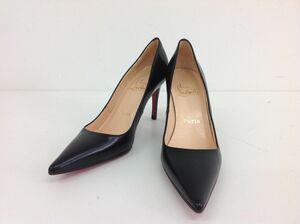 ●営SA009-60　Christian Louboutin vero cuoio クリスチャンルブタン パンプス ブラック ピンヒール サイズ36 1/2