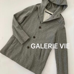 GALERIE VIEギャルリーヴィー カシミア混ウールフード付きコート