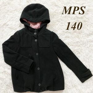 美品★MPS 140 コート 子供服 キッズ フード付き ジャケット 上着 ライトオン フード付き Right-on アウター