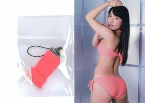 【1円スタート】恵比寿マスカッツ2/由愛可奈　水着ストラップ＆生写真　(稀少部C、桃ビキニ) 220331-860