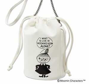 新品　ムーミン　MOOMIN リトルミイ　　　　　　　　　　　　巾着バッグ　巾着ショルダー　レザー調