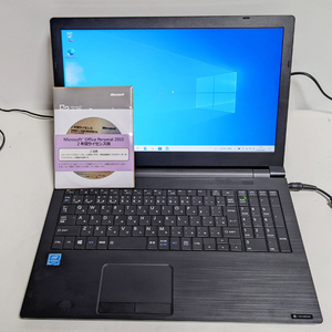 TOSHIBA B45/A ノートパソコン Celeron 3855U 1.60GHz メモリ 4GB HDD 750GB 15.6型 Microsoft Office Personal 2010付 ジャンク