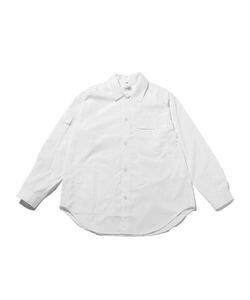 1円〜37,400円　良品LOWNN UTILITY SHT WHT/シャツ　サイズ44オーバサイズ/ローン/ロングシャツ/comoli 長袖/Lサイズ相当/白オールシーズン