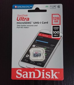 SanDisk マイクロSDカード128GB 100mbs